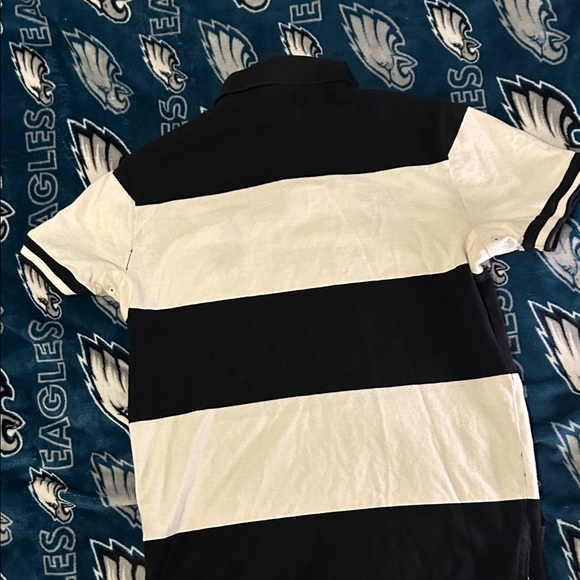 Ralph Lauren Black and White Striped Polo - Picture 7 of 7